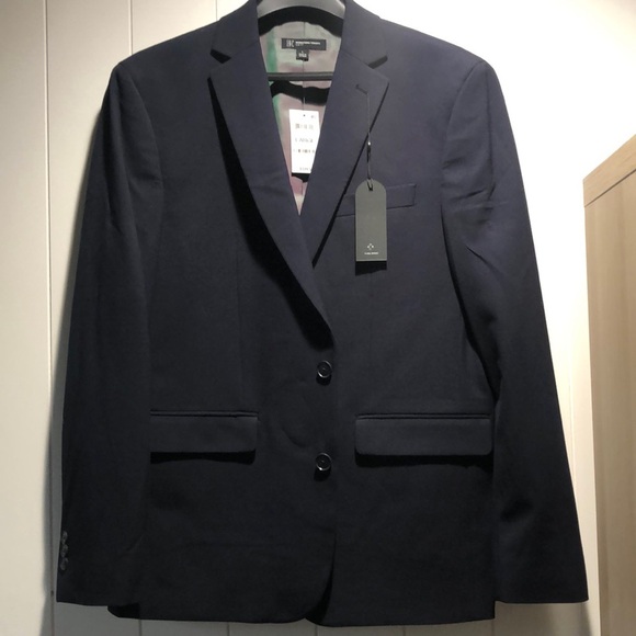 NWT INC Owen blazer slim fit timeless navy color lined some stretch L - Picture 1 of 9